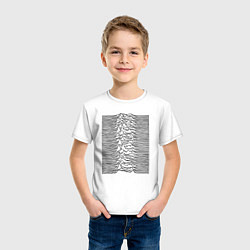 Футболка хлопковая детская Unknown Pleasures, цвет: белый — фото 2