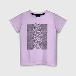 Футболка хлопковая детская Unknown Pleasures, цвет: лаванда