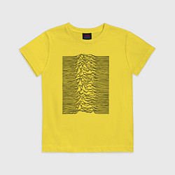 Футболка хлопковая детская Unknown Pleasures, цвет: желтый