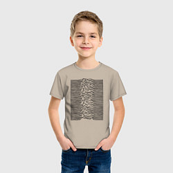 Футболка хлопковая детская Unknown Pleasures, цвет: миндальный — фото 2