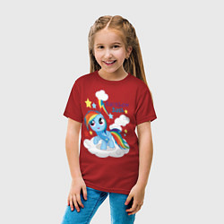 Футболка хлопковая детская Rainbow Dash, цвет: красный — фото 2