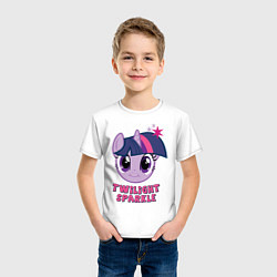 Футболка хлопковая детская Twilight Sparkle, цвет: белый — фото 2