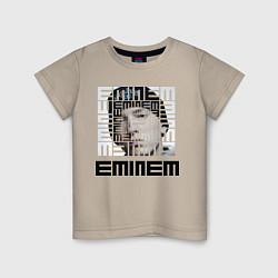 Футболка хлопковая детская Eminem labyrinth, цвет: миндальный