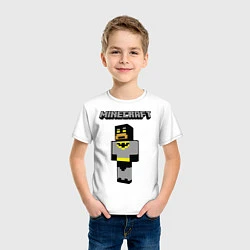 Футболка хлопковая детская Minecraft Batman, цвет: белый — фото 2