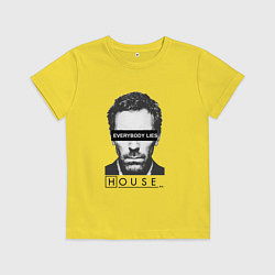 Футболка хлопковая детская Everyboy Lies, цвет: желтый