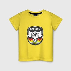 Футболка хлопковая детская German Football, цвет: желтый