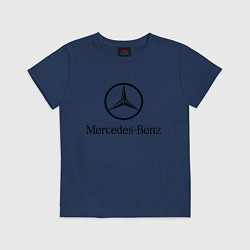 Футболка хлопковая детская Logo Mercedes-Benz, цвет: тёмно-синий