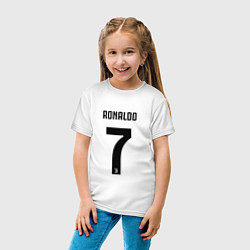 Футболка хлопковая детская RONALDO 7, цвет: белый — фото 2