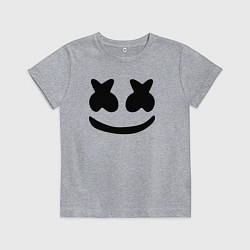Футболка хлопковая детская Marshmello, цвет: меланж
