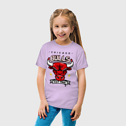 Футболка хлопковая детская Chicago Bulls est. 1966, цвет: лаванда — фото 2