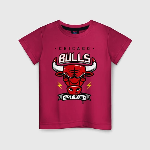 Детская футболка Chicago Bulls est. 1966 / Маджента – фото 1