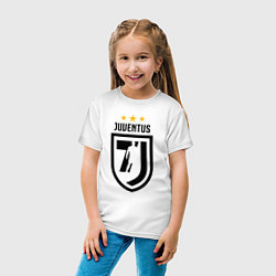 Футболка хлопковая детская Juventus 7J, цвет: белый — фото 2