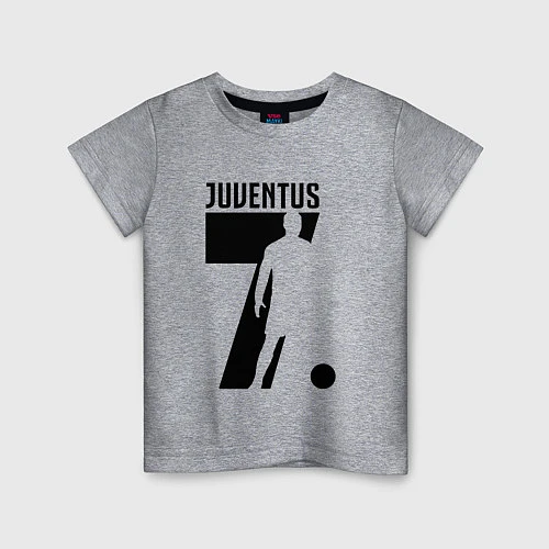 Детская футболка Juventus: Ronaldo 7 / Меланж – фото 1