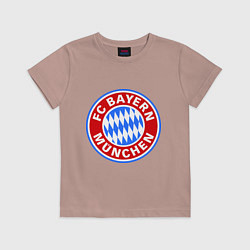 Футболка хлопковая детская Bayern Munchen FC, цвет: пыльно-розовый