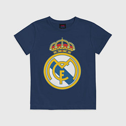 Футболка хлопковая детская Real Madrid FC, цвет: тёмно-синий