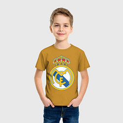 Футболка хлопковая детская Real Madrid FC, цвет: горчичный — фото 2