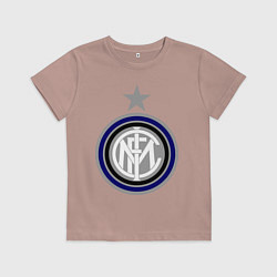 Футболка хлопковая детская Inter FC, цвет: пыльно-розовый