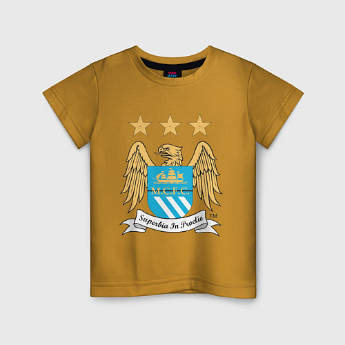 Детская футболка Manchester City FC / Горчичный – фото 1