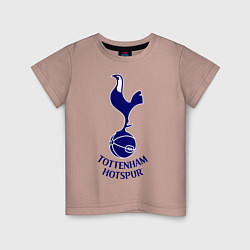 Футболка хлопковая детская Tottenham FC, цвет: пыльно-розовый