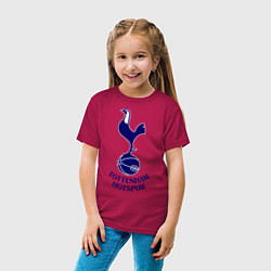 Футболка хлопковая детская Tottenham FC, цвет: маджента — фото 2
