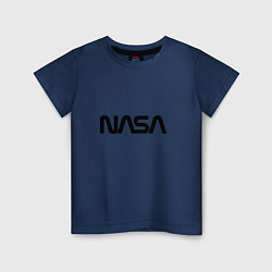 Футболка хлопковая детская NASA, цвет: тёмно-синий
