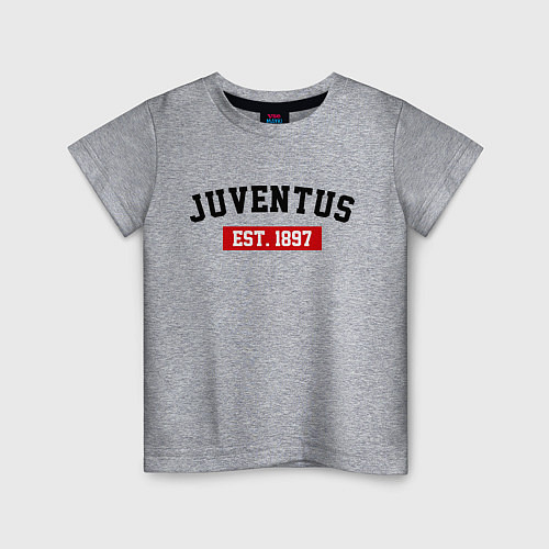 Детская футболка FC Juventus Est. 1897 / Меланж – фото 1