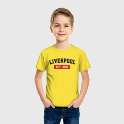 Футболка хлопковая детская FC Liverpool Est. 1892, цвет: желтый — фото 2