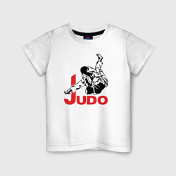 Футболка хлопковая детская Judo Master, цвет: белый