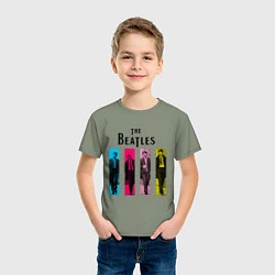 Футболка хлопковая детская Walking Beatles, цвет: авокадо — фото 2