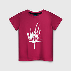 Футболка хлопковая детская Mike Shinoda: autograph, цвет: маджента