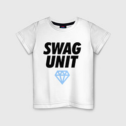 Футболка хлопковая детская Swag Unit, цвет: белый