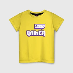 Футболка хлопковая детская Twitch Gamer, цвет: желтый