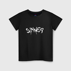 Футболка хлопковая детская SINNER, цвет: черный