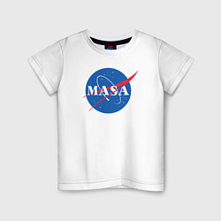 Футболка хлопковая детская NASA: Masa, цвет: белый