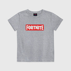 Футболка хлопковая детская Fortnite Supreme, цвет: меланж