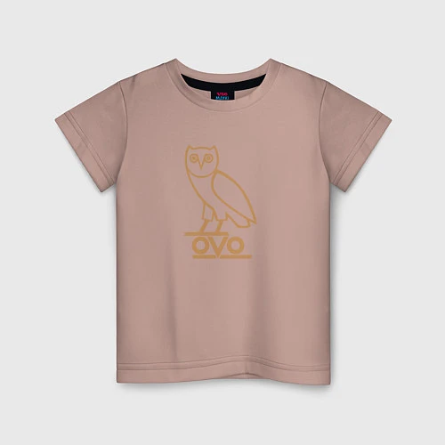 Детская футболка OVO Owl / Пыльно-розовый – фото 1