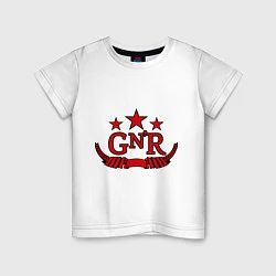 Футболка хлопковая детская GNR Red, цвет: белый