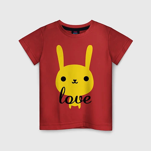 Детская футболка Rabbit Love / Красный – фото 1