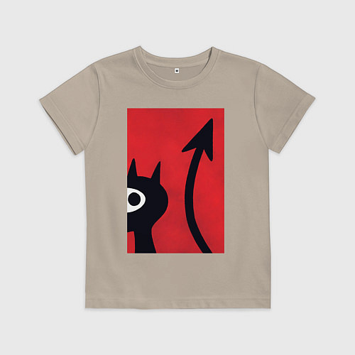 Детская футболка Дьявольская Люси / Миндальный – фото 1