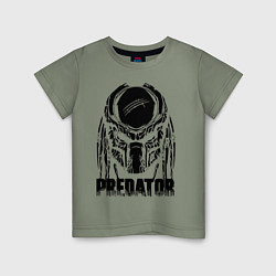 Футболка хлопковая детская Predator Mask, цвет: авокадо
