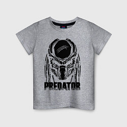 Футболка хлопковая детская Predator Mask, цвет: меланж