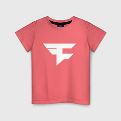 Футболка хлопковая детская FAZE Symbol, цвет: коралловый