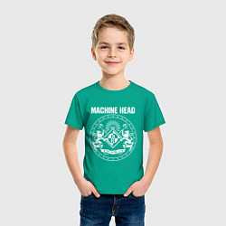 Футболка хлопковая детская Machine Head MCMXCII цвета зеленый — фото 2