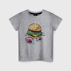 Футболка хлопковая детская Chef Burger, цвет: меланж