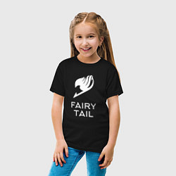 Футболка хлопковая детская Fairy Tail, цвет: черный — фото 2