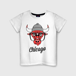 Футболка хлопковая детская Chicago SWAG, цвет: белый