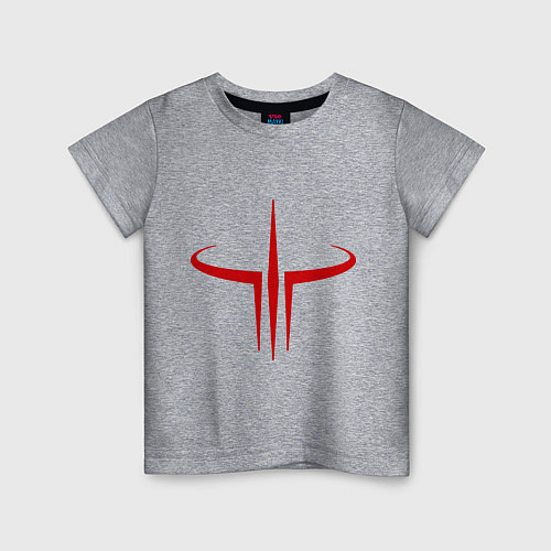 Детская футболка Quake logo / Меланж – фото 1