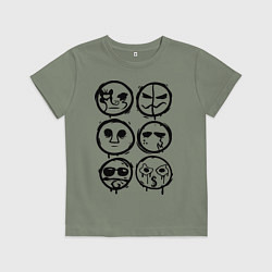 Футболка хлопковая детская HU Masks, цвет: авокадо