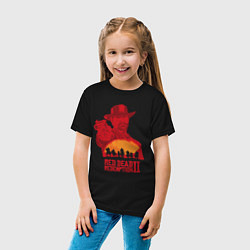 Футболка хлопковая детская Red Dead Redemption 2, цвет: черный — фото 2