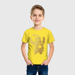 Футболка хлопковая детская Praise the Sun!, цвет: желтый — фото 2